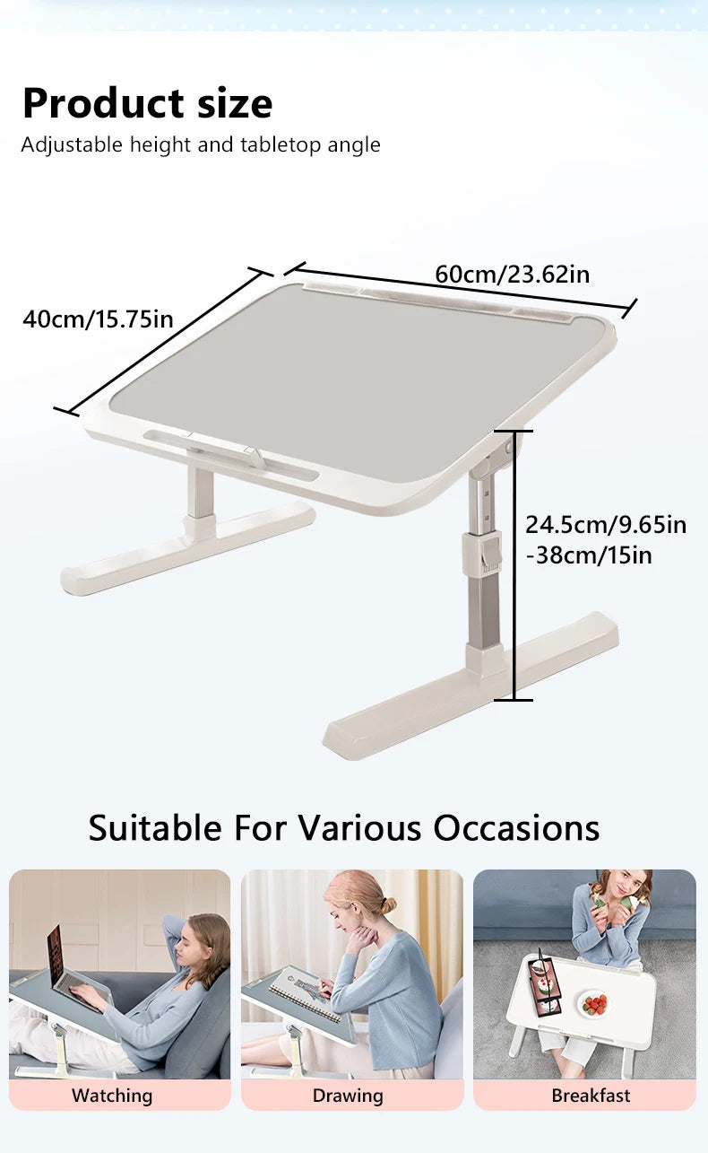 Laptop Desk Foldable Bed Table Adjustable Computer Gaming Desk Portable Folding Table Mesa Plegable Home Working Furniture