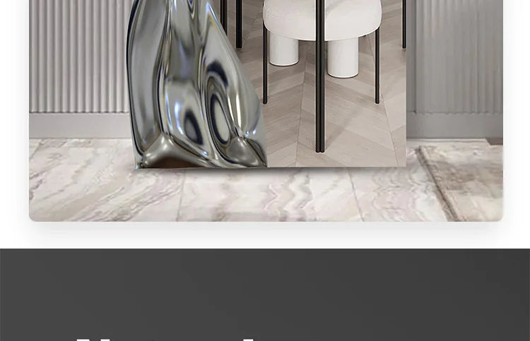 Wall hanging water ripple household villa model room floor mirror full-length mirror visual decoration