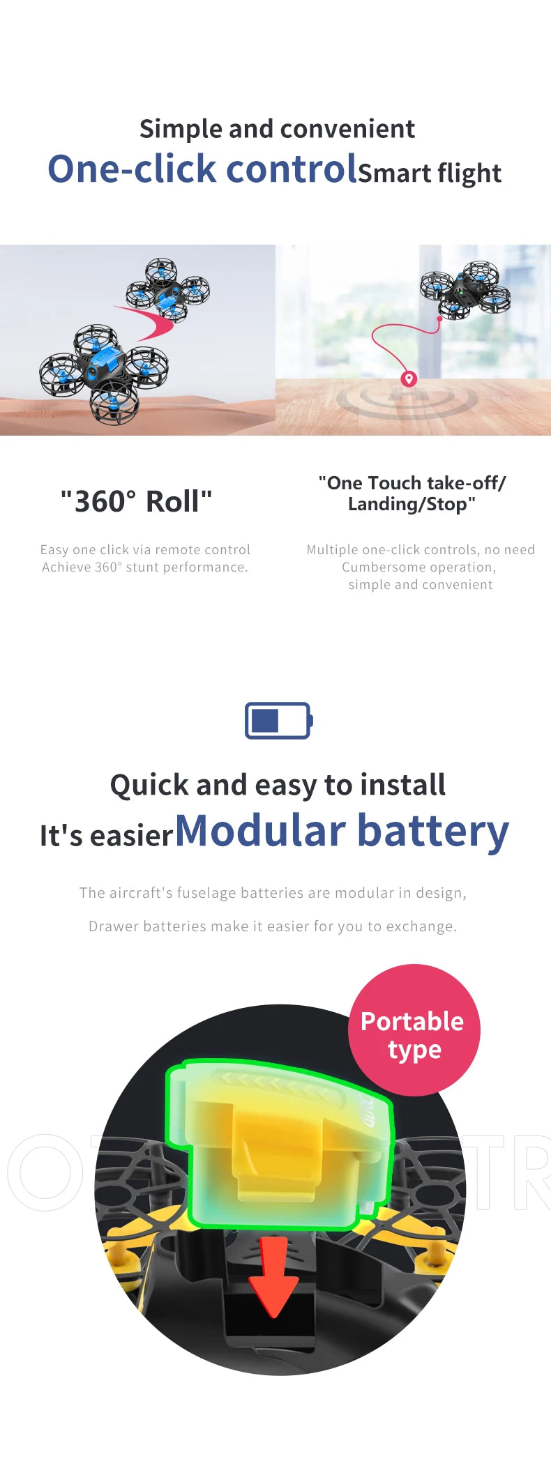 4DRC V18 Mini Drone 3D Flip Headless Mode Drones Air Pressure Height Maintain RC Quadcopter Dron Children's Toy Gift NEW