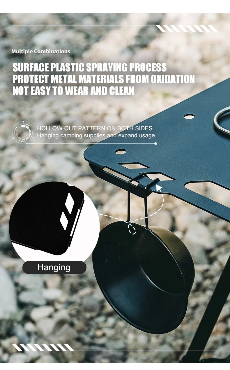 WESTTUNE Outdoor IGT Tactical Table Lightweight Multifunctional Folding Aluminum Alloy Camping Picnic Table with Adjustable Legs