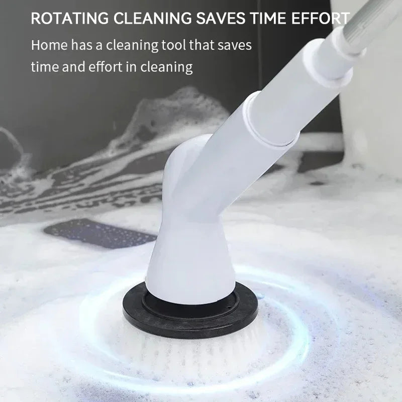 New 2000mAh 6-in-1 Electric Cleaning BrushWireless Electric Rotary Clean Brush Shower Clean Brush Kitchen Bathroom Home