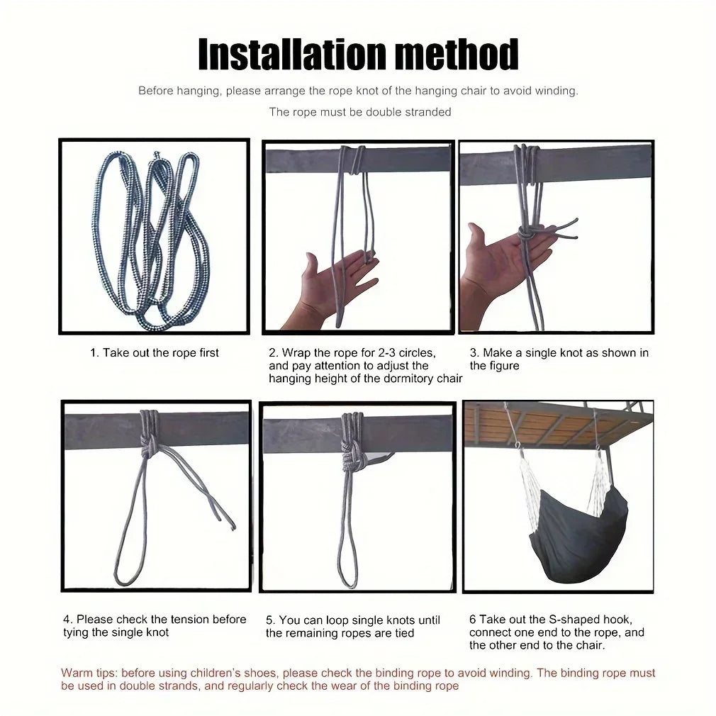 1pc Swing Rocking Chair(With Storage Bag Outdoor Hammock Chair Canvas Leisure Swing Chair No Pillow Or Cushion Dormitory Hammock