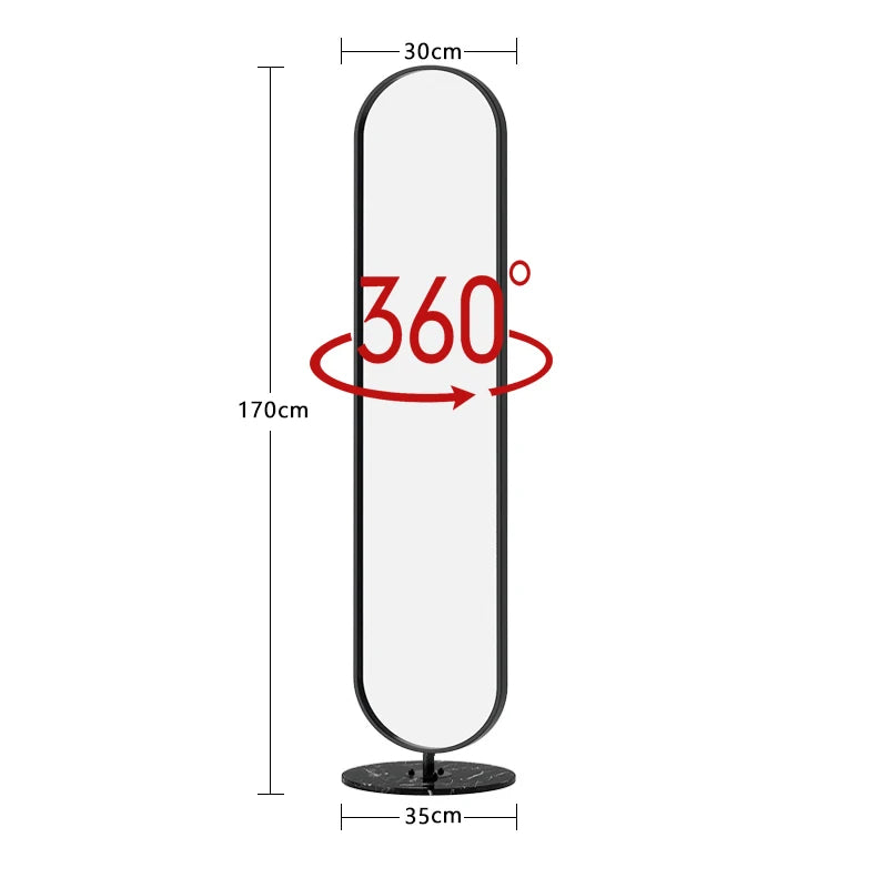 Floor Standing Mirror Decoration Modern Full Body Oval Bathroom Bedroom Mirror Funky Luxury Long Big Espelhos Home Products