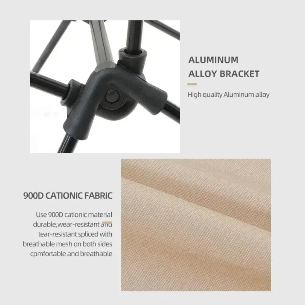 Ultralight Portable Folding Moon Chair with Oxford Fabric for Camping Hiking Travel Beach Picnic Fishing Outdoor Adventure Seat