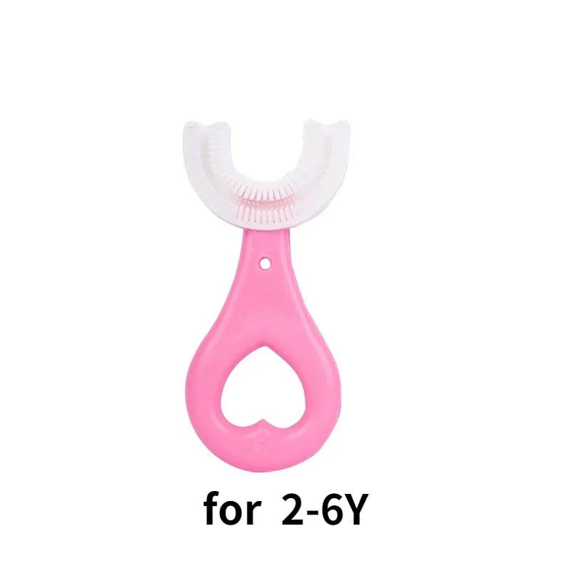 Baby Toothbrush Children 360 Degree U-shaped Child Toothbrush Kids Teeth Oral Care Soft Silicone Baby Brush Teethers Cleaning