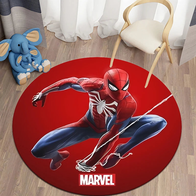 Spider Man,handsome,HD Printed Round Carpet.Bedroom,office,Balcony,Entry Door,Sofa,bed,Chair Non-slip Mat.Gift,Picnic,Camp,Rug
