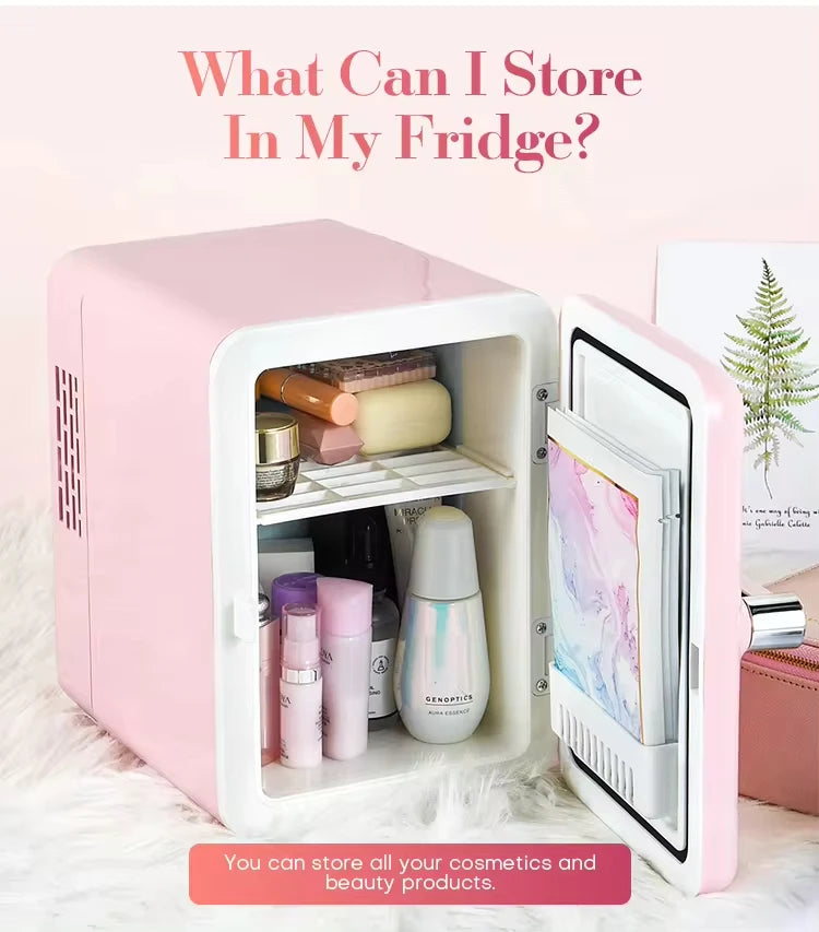 4L Mini Usb Refrigerator Portable Cooler Compact Refrigerator Single Door Small Fridge Skin Cosmetic Fridge For Car Home EU US