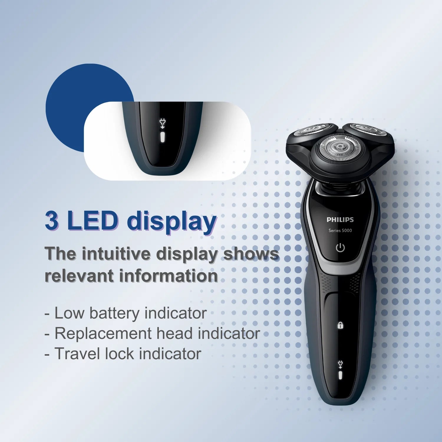 Philips Norelco Razor Shaver  series 5000 S5210, Wet & Dry, No original packaging, Quick Charge,  MultiPrecision Blade System