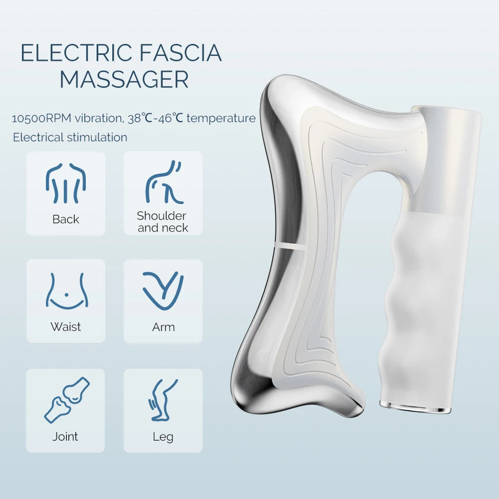 Electric Fascia Massager Body Massage Muscle Scraper Fascia Knife Fitness Vibration Muscle Relaxation Body Lifting Massage Blade