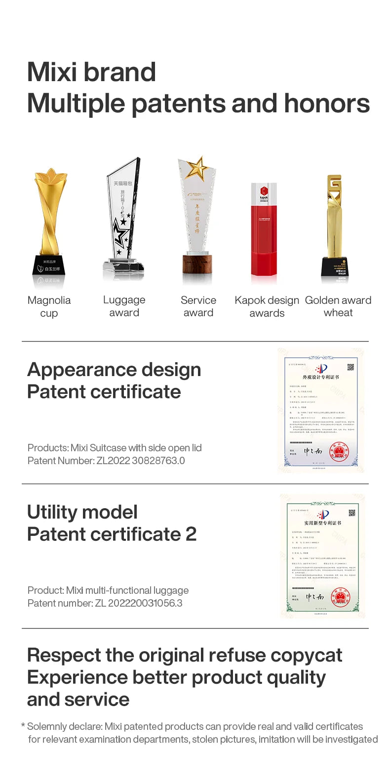 Mixi NEW Aluminum Frame Suitcase Carry On Rolling Luggage with USB Port Boarding Cabin Cup and Phone Holder 20 24 Inch