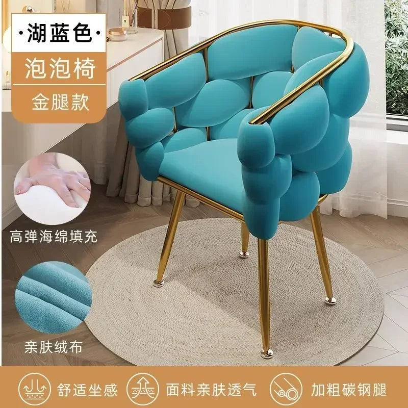 Formwell Leisure Single Sofa Chair Velvet Armchair with Gold Legs Makeup Chair with Upholstered for Living Room Bedroom