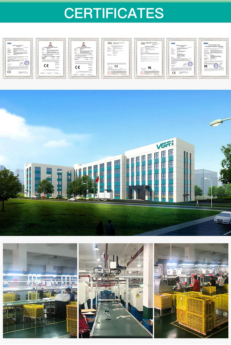 VGR Shaver Electric Razor Professional Shaving Machine Floating Beard Trimmer IPX7 Waterproof Rechargeable Shaver for Men V-306