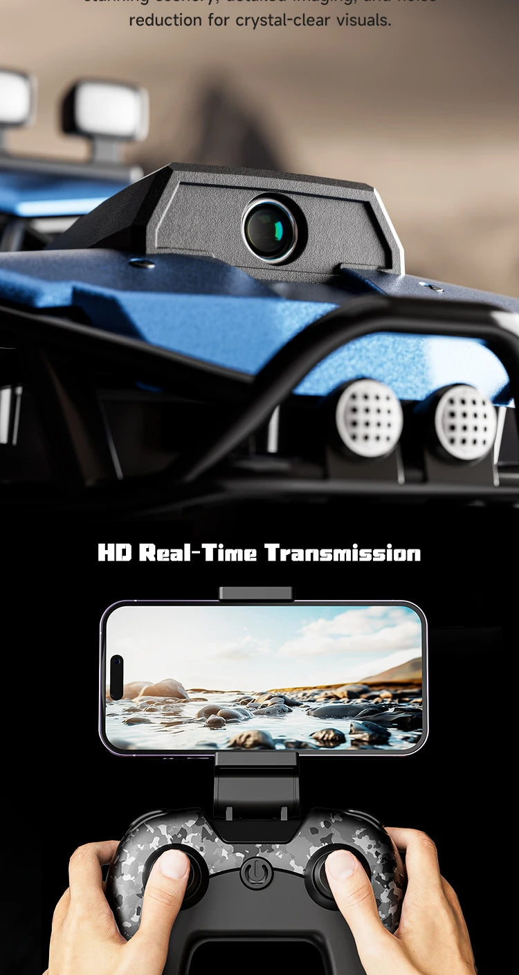 4DRC New Y10 Remote Control Car 2.4G Rc Boat Waterproof Amphibious Stunt Car 4WD All Terrain Truck Toys for Kids Birthday Gifts