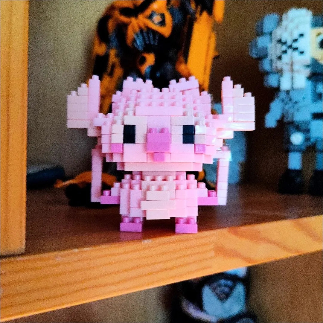 Disney Stitch Building Blocks Anime Kawaii Cartoon mini Action Children's Figures Blocks Bricks Assemble DIY Toys Gift for Kids