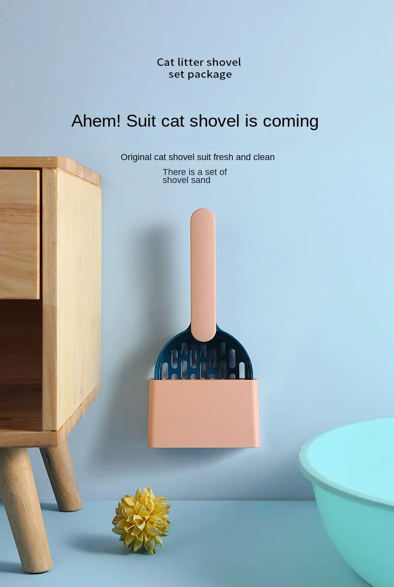 Advanced Cat Litter Shovel Set, Kitten Poop Cleaning Pet Shovel Cleaning Toilet Set, Convenient Cleaning Poop - Durable and Lightweight Pet Cleaning Tool Set