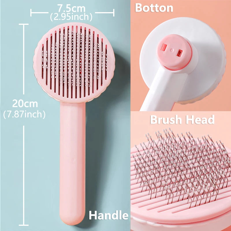 Pet Dog Hair Brush Cat Comb Grooming And Care Cat Brush Stainless Steel Comb For Long Hair Dogs Cleaning Pets Dogs Accessories