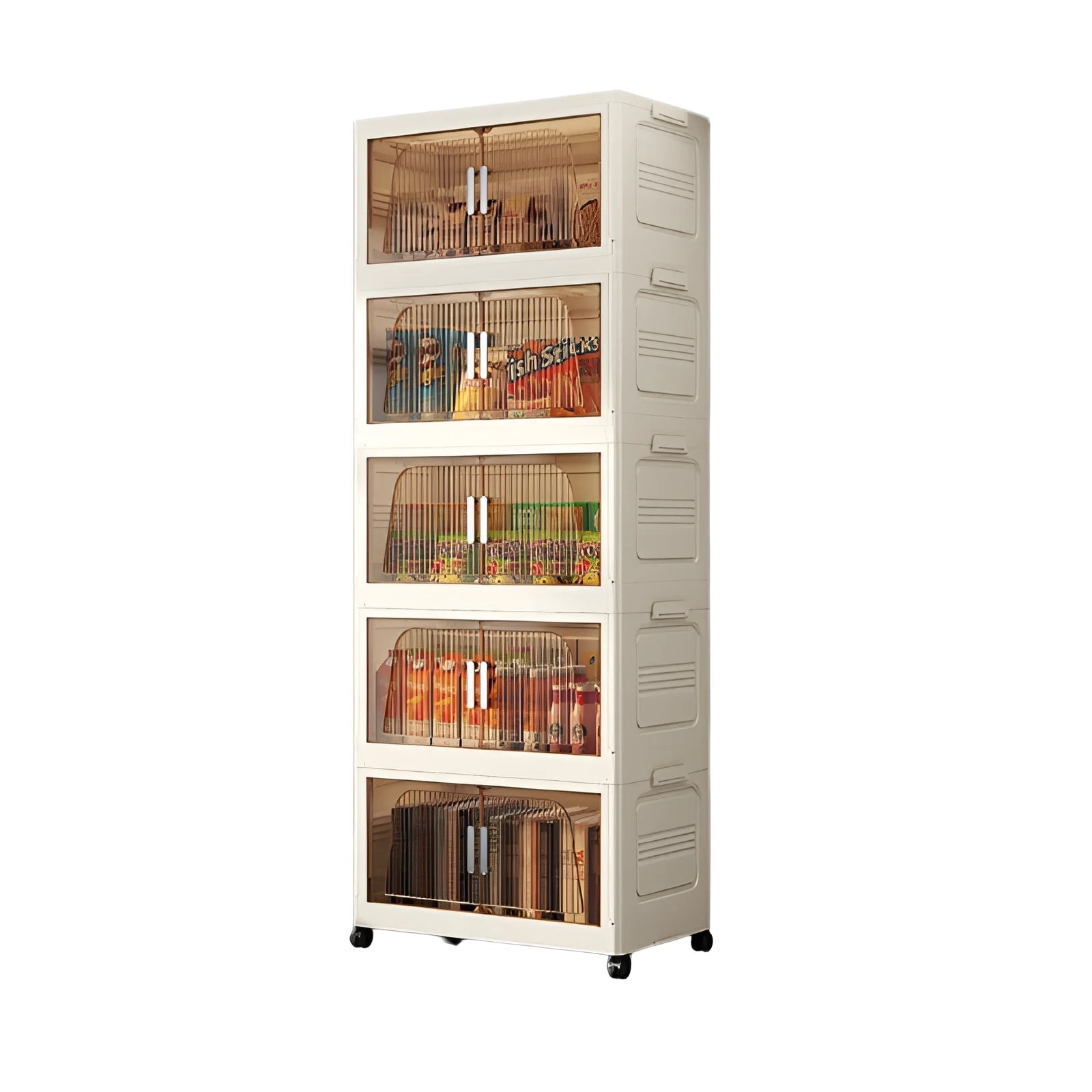 Multifunctional Foldable Storage Cabinet Children's Closet Large Capacity Space Closet Organizer Living Room Sundries Cabinet