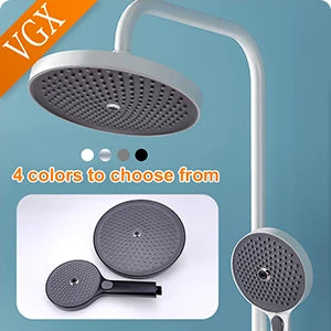 VGX Gold Shower System Set Bathroom Shower Faucet Set 3-way Rainfall Shower Set Shower Mixer Crane with Hand Shower Set White