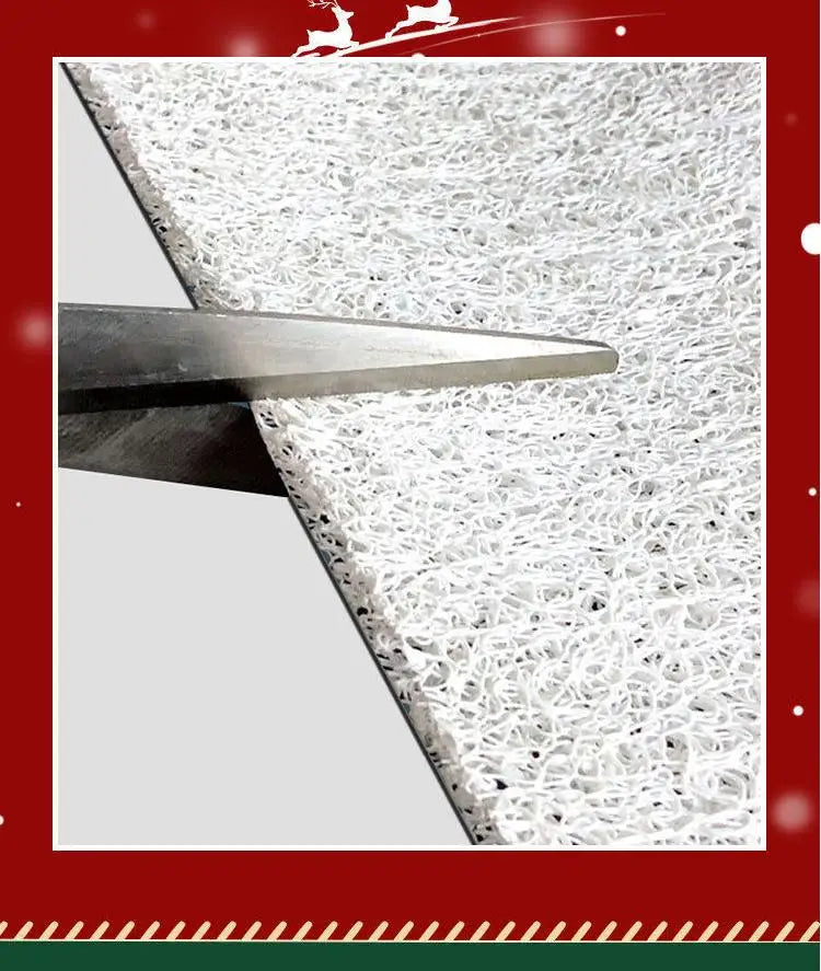 Christmas Festive Style Wire Loop Mat Carpet For Living Room Entrance Door Non-Slip Home Decoration