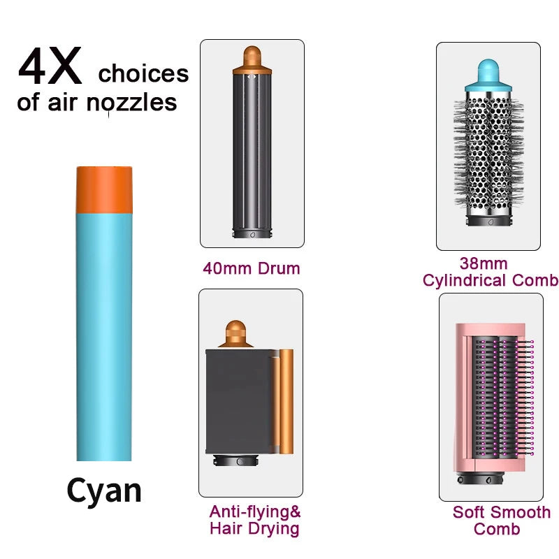 SenCiciMen X9 Multi Hair Styler Curling Iron Hair Hot Air Brush Curling Barrel Hair Dryer Salon Professional Curly Hair Styler