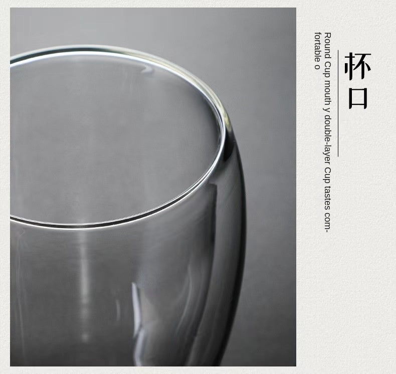 Heat Resistant Double Wall Glass Cup High Borosilicate Glass Mug Beer Juice Coffee Water Cups Transparent Cup Drinkware Gift