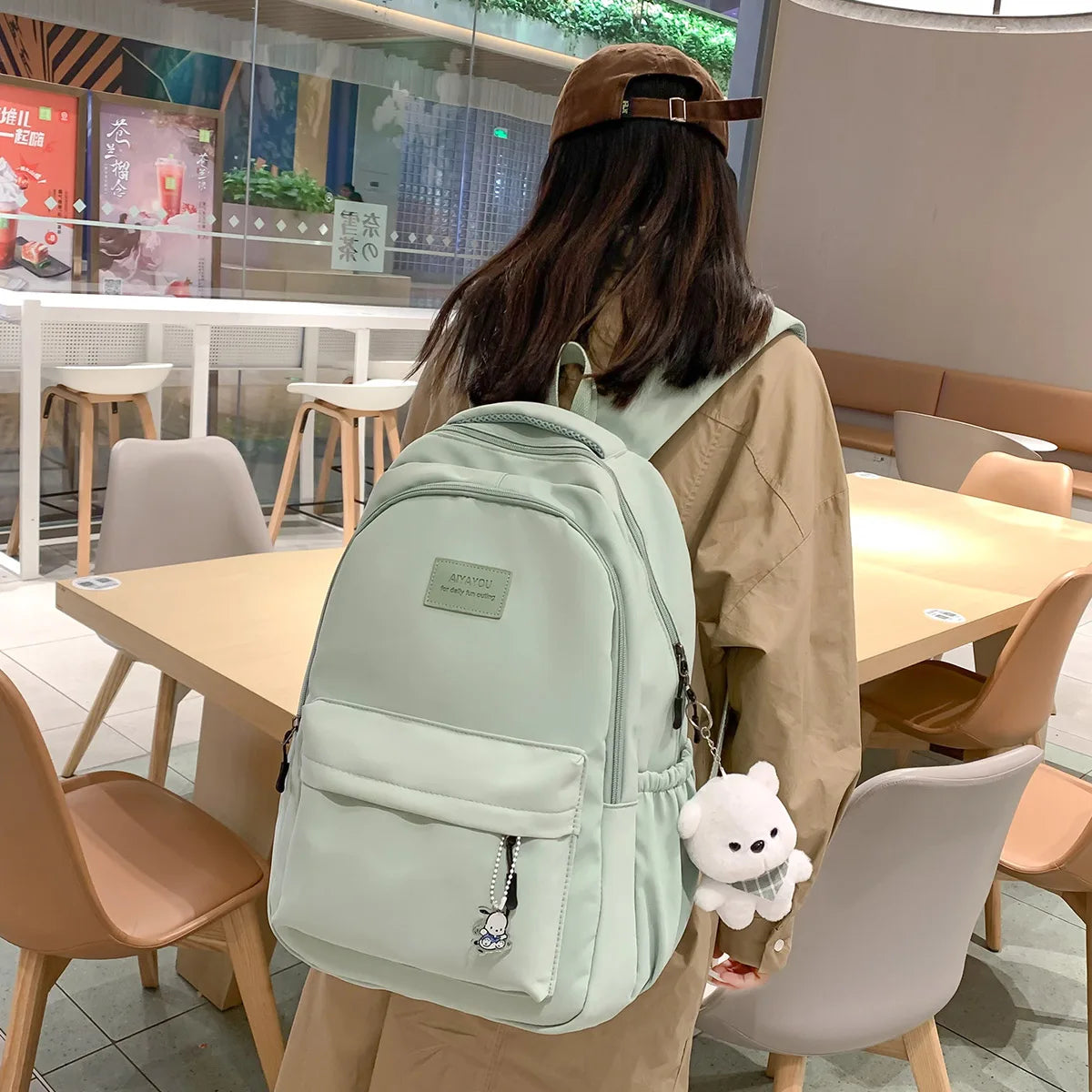 New Female Fashion Men High Capacity Waterproof College Backpack Trendy Women Laptop School Bags Cute Girl Travel Book Bag Cool