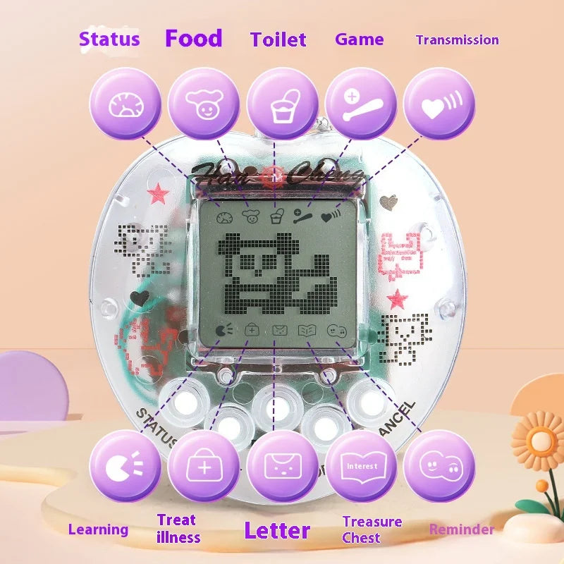 Hot Selling Electronic Pet Machines Handheld Mini Nostalgic Game Consoles Children'S Puzzle Toys, Hanging Decorations Gifts