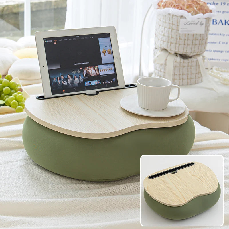 ‌Magnetic Snap-On Lap Desk Memory Foam Cushioned Laptop Tray Ergonomic Study Table for Bed/Couch/Dorm Anti-Slip Book Holder