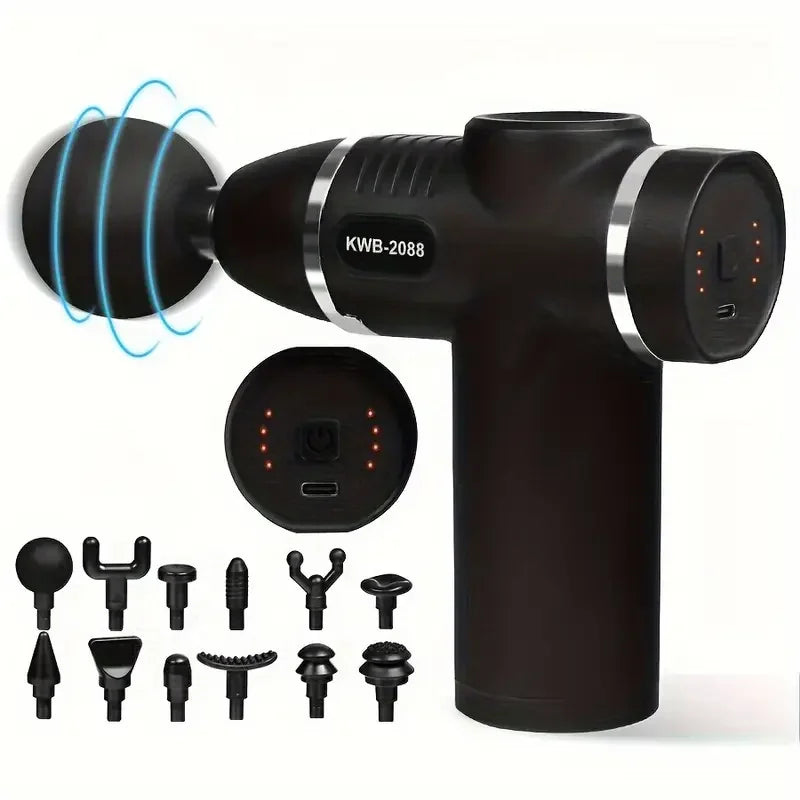 Mini Massage Gun Fascia Machine Muscle Relaxation Vibrating Gun Rod Percussion Massage Fitness Equipment Neck Grab Fascia Gun