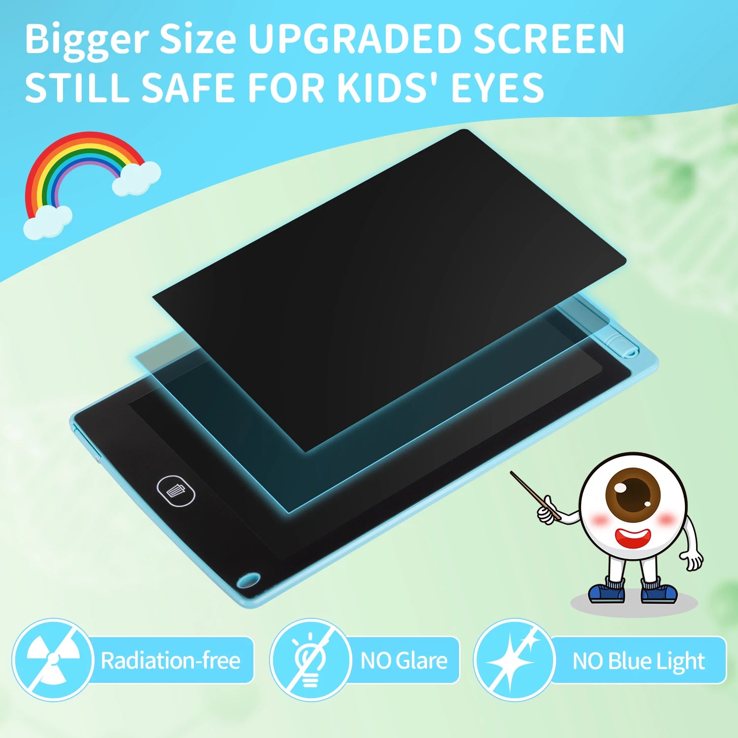 12" LCD Writing Tablet for Kids - Reusable Drawing Board with Eye Protection, Lock Function, Instant Erase - Gift for Boys Girls