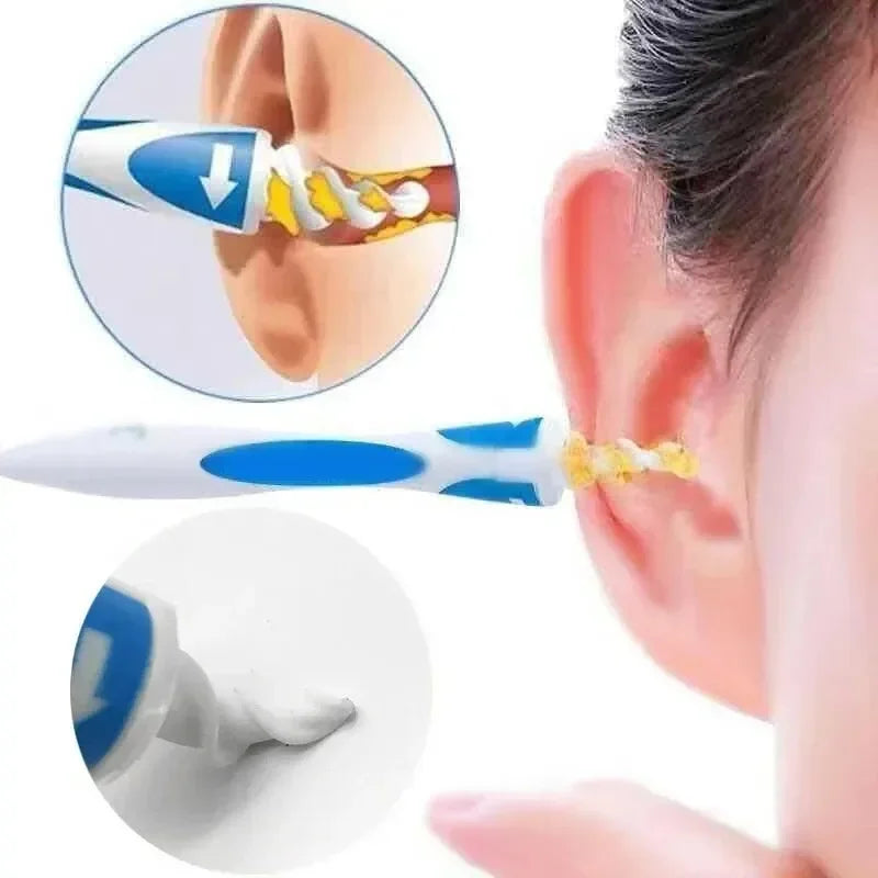 Ear Wax Remover Tool Spiral Ear Cleaner With Soft Silicone 16 Replacement Tips Simply To Grab Extract Earwax Ears Cleaning Care