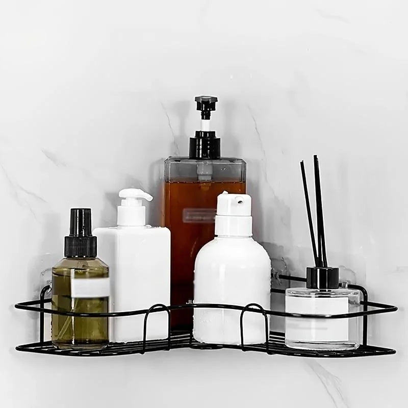 Bathroom Shelf Shampoo Storage Rack Holder Kitchen No Punching Triangle Storage Rack Bathroom Accessories
