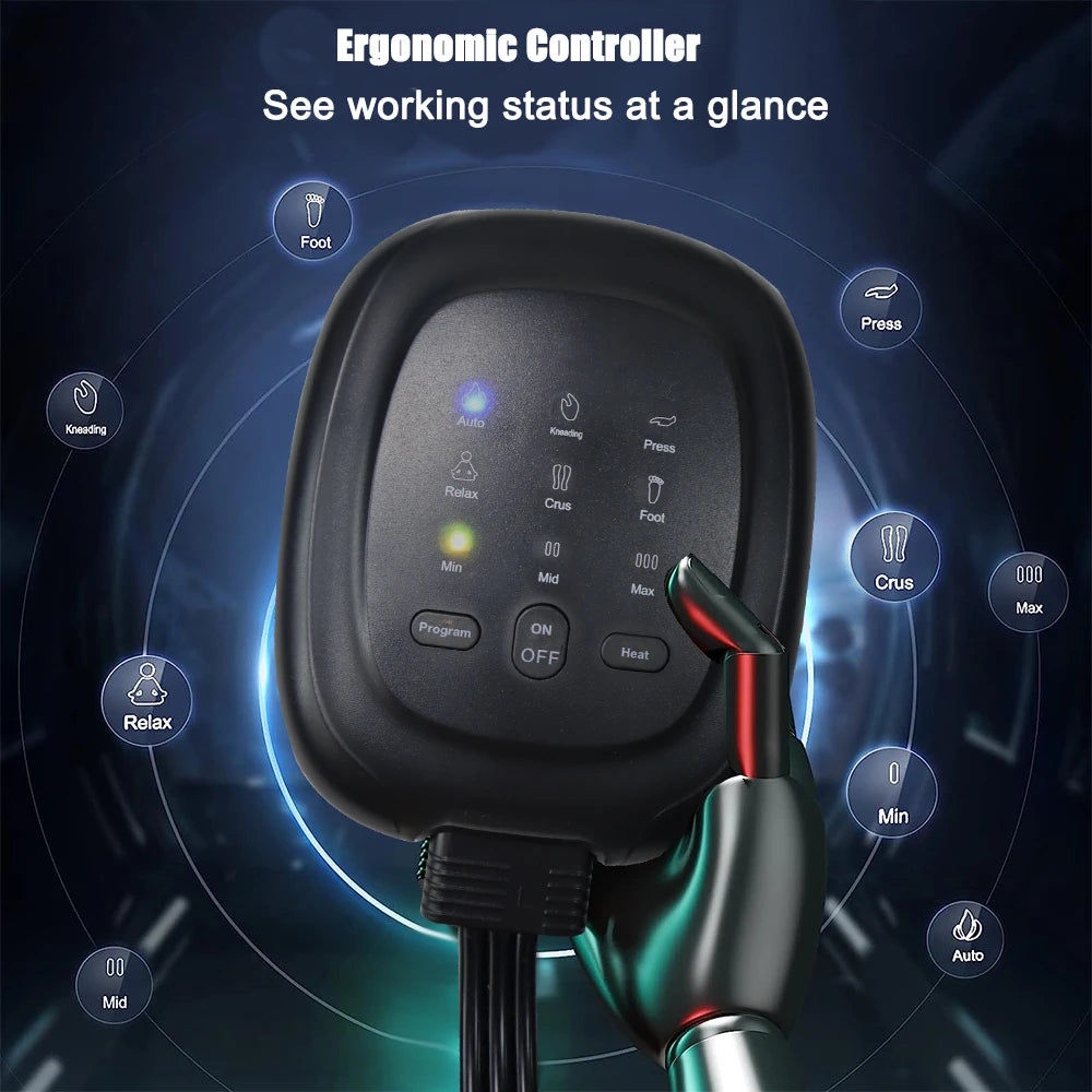 Air Compression Leg Massager Wraps Around The Feet Ankles Calves Muscles Massages And Relaxes Cycling Compression  Power Boots