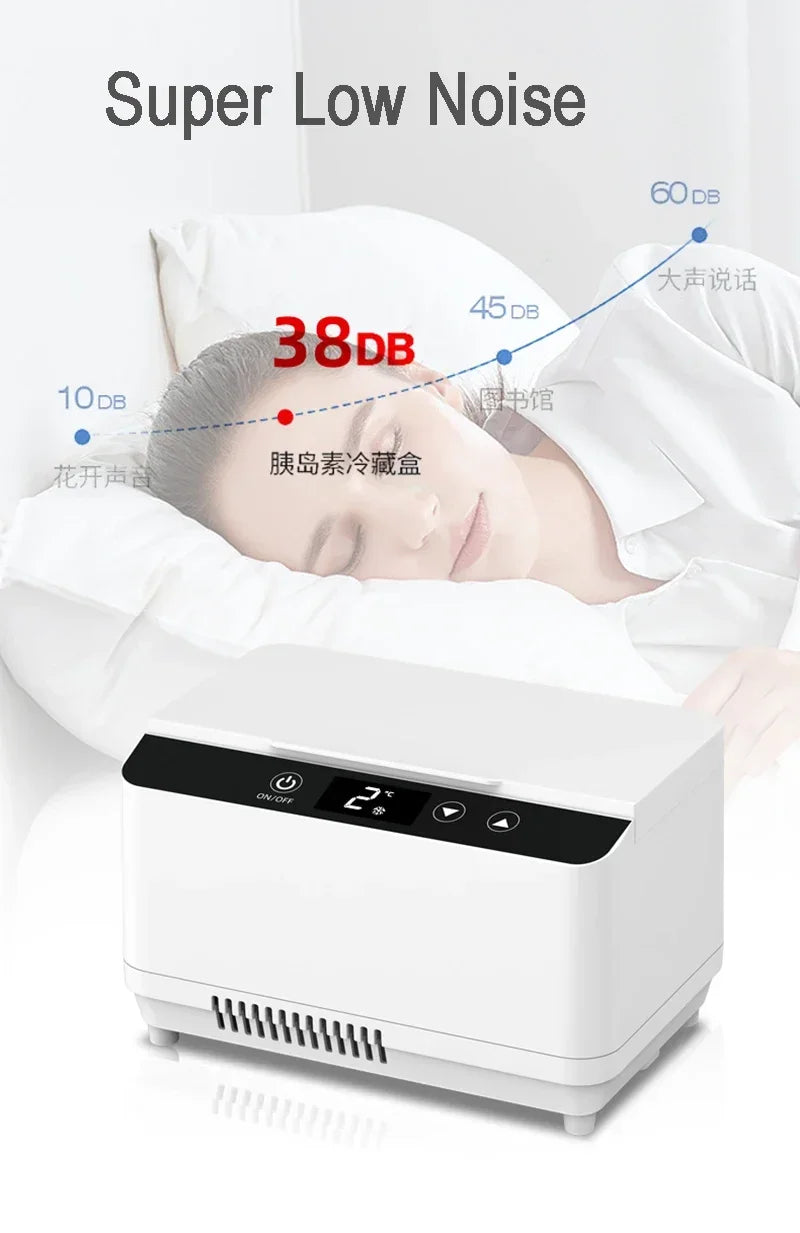 Double Layer Large Capacity Insulin Cooling Box With Carrying Bag Rechargeable LED Touch Insulin Medicine Refrigeration for Car