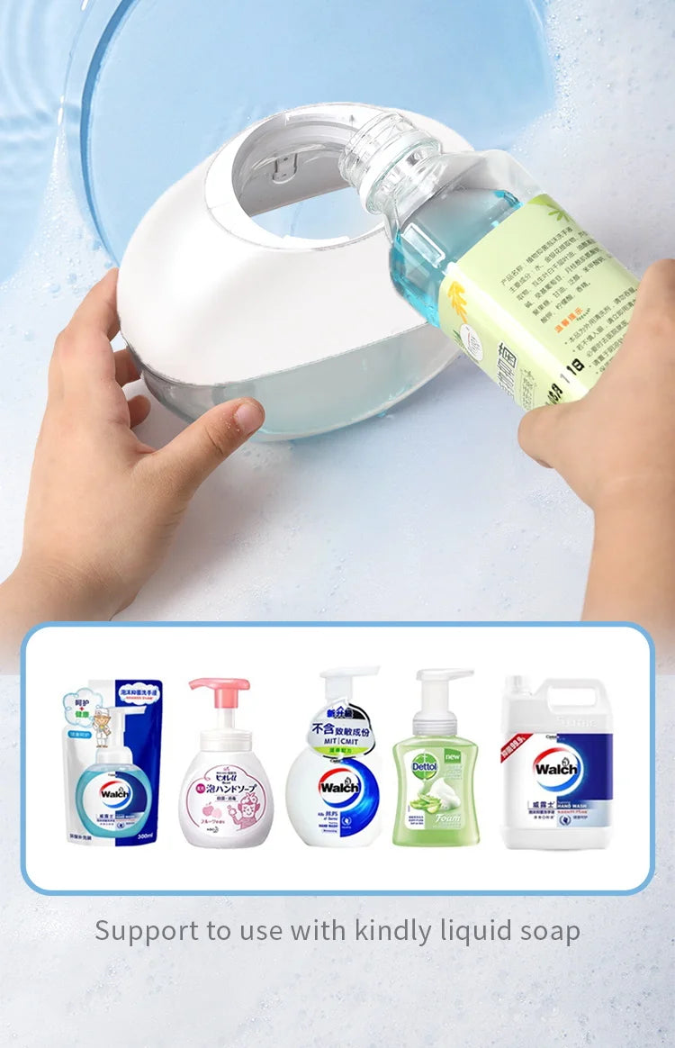 Smart Automatic Soap Foam Dispenser and Gel Bathroom Washing Hand liquid detergent Machine Wall Panels Mounted USB Rechargeable