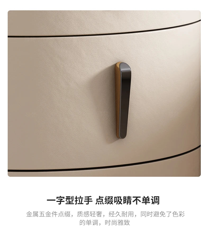 Storage Modern Nightstand Aesthetic Luxury Simple Leather Bedside Table Italian Trendy Muebles Para Cuarto Bedroom Furniture