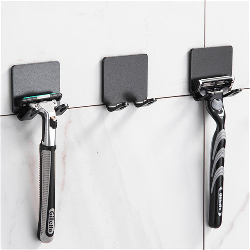 1-15PCS No-Punch Razor Holder Adhesive Razor Storage Hook Bathroom Razor Waterproof Wall Hook Bathroom Shelf Razor Holder