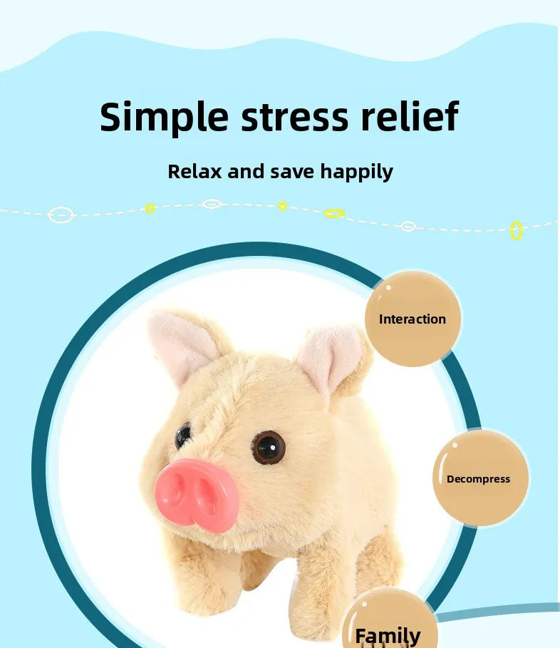 Electric Plush Leash Pig Simulation Called Walking Swing Electronic Pet Play House Doll Children's Toyshuggywuggytańczący kaktus