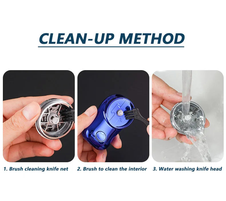 Mini Electric Shaver for Men Portable Beard Knife TYPE-C Charging Shavers Face Body Razor with Digital Power Display