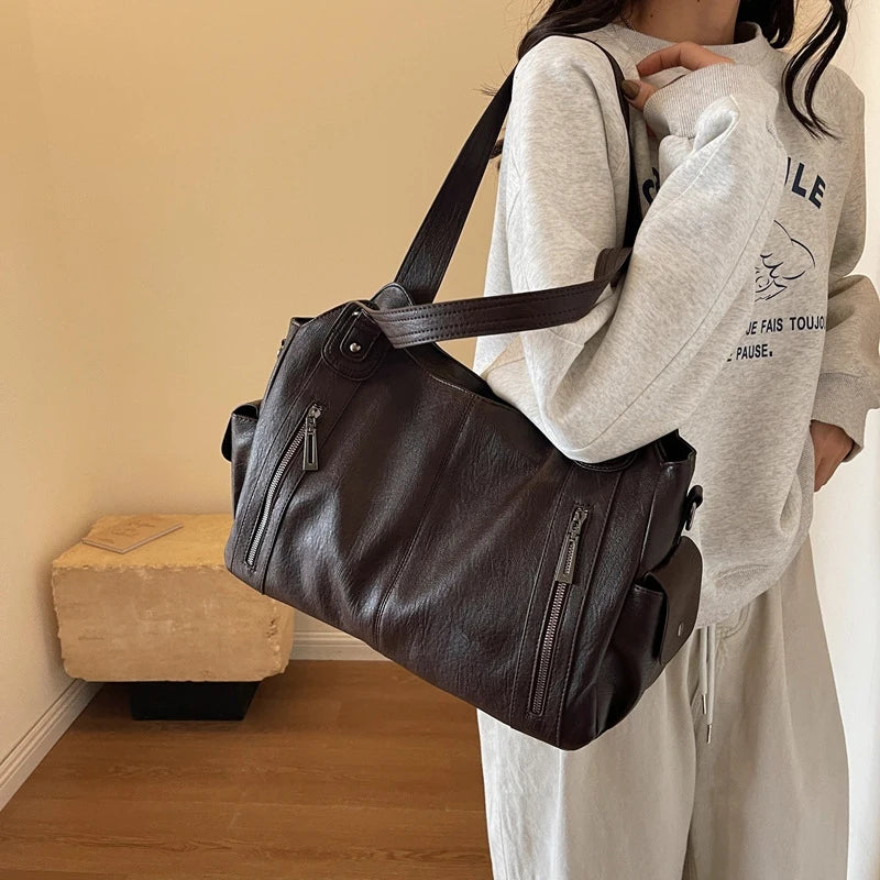 Soft Interior Compartment Shoulder Bags High Quality Contrasting Colors Crossbody Bags for Women Fashion Pu Leather Handbags