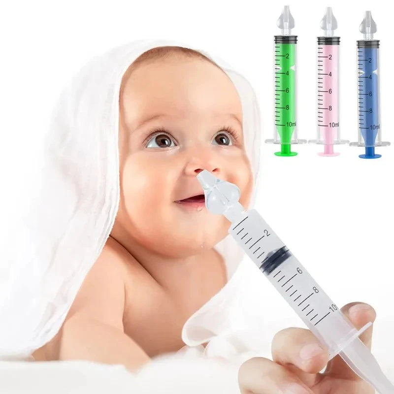 1/2/4/5/6/7PCS Silicone Baby Nasal Aspirator Syringe Baby Nose Cleaner Rhinitis Nasal Washer Irrigator Nose Washing for Children