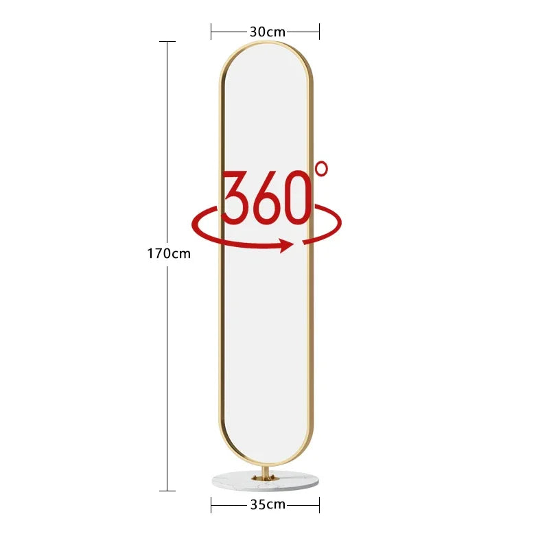 Floor Standing Mirror Decoration Modern Full Body Oval Bathroom Bedroom Mirror Funky Luxury Long Big Espelhos Home Products