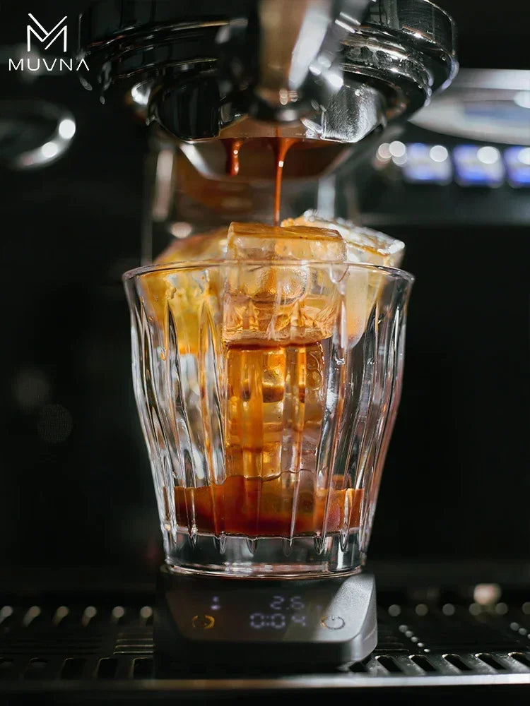 MUVNA-Mini Electronic Espresso Scale Weight 0.1g High Precision  LED Monitor Portable Coffee Scale Customized Receiving Cup Rod