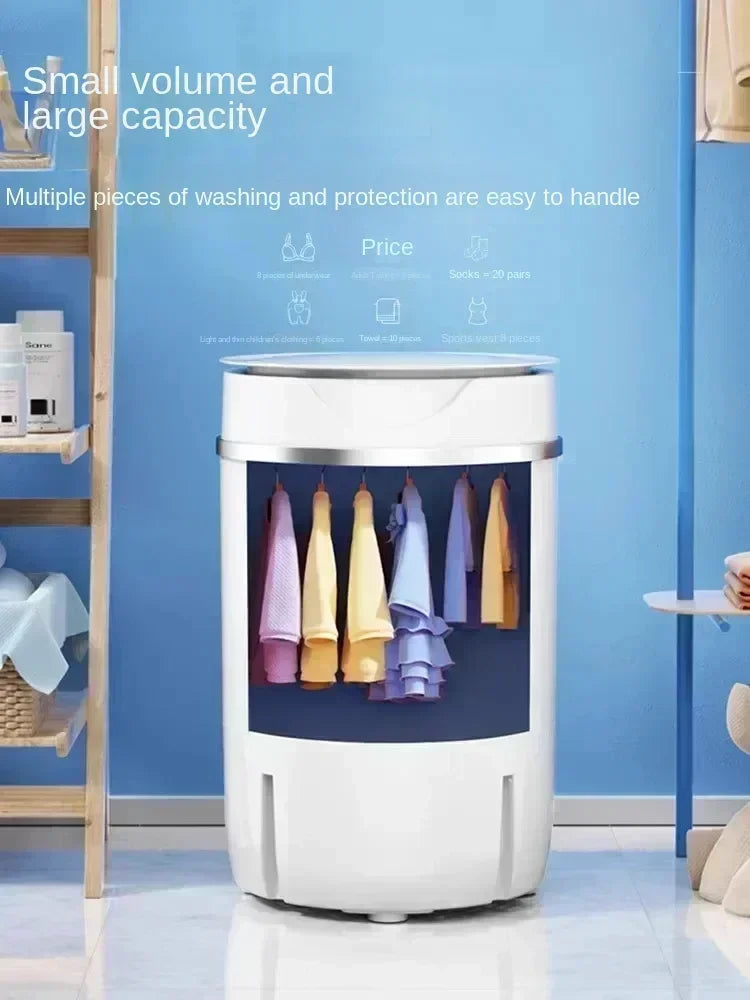 220V VCJ Single Tub  Washing Machine| Mini Laundry Washer for Baby and Child Clothes DW