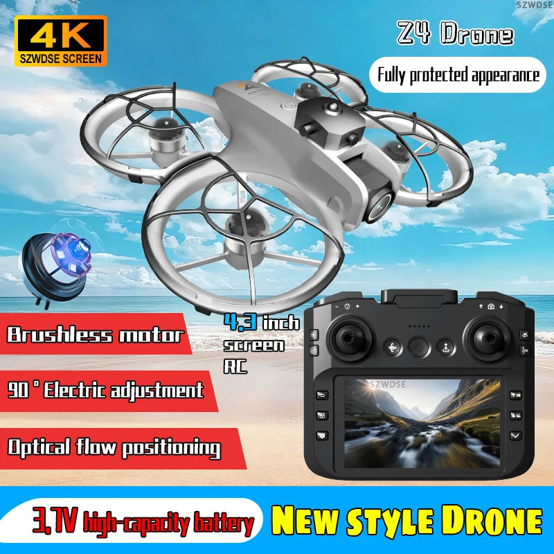 Professional Mini RC Drone 4K WIFI FPV HD Aerial Photography Brushless motor Optical Flow Positioning Dual Camera Quadcopter Toy