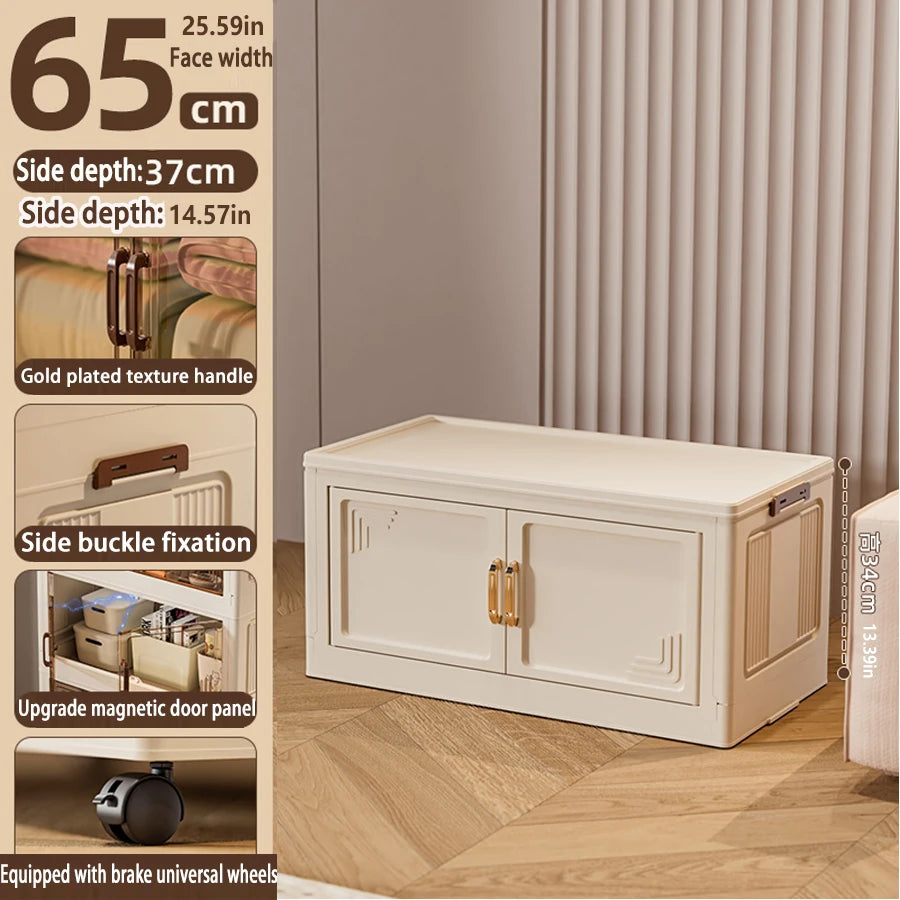 45/55/65cm Length Multifunction Folding Storage Cabinet Dustproof Wardrobe Large Capacity Sundries Cabinet