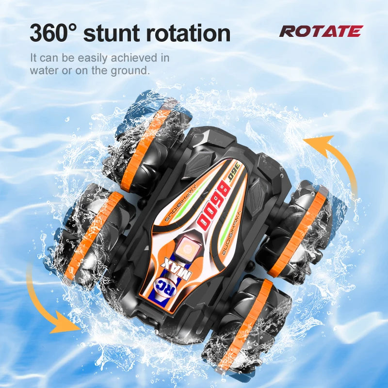 Amphibious Remote Control Car RC Stunt Car Vehicle Double-sided Flip Driving Drift Rc Cars Outdoor Toys for Boys Children's Gift