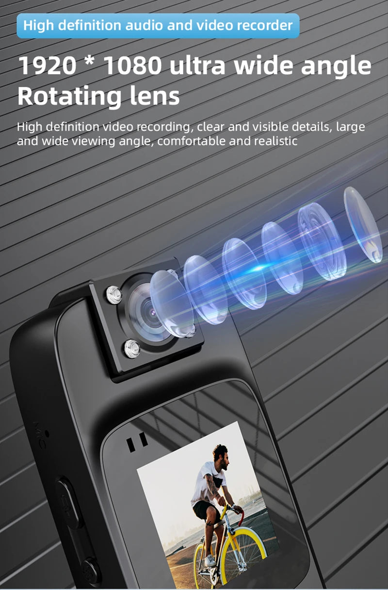 Xiaomi WiFi Mini Camera 4K HD Portable Digital Video Recorder Back Clip Police Body Cam Night Vision Sports Miniature Camcorder