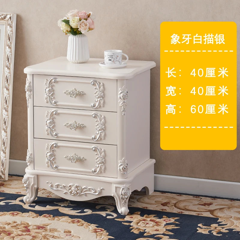 White Luxury Nightstand Mobile Bedroom Cabinets Nordic Bedside Table Librero Storage Drawers Mesitas De Noche Trendy Furniture