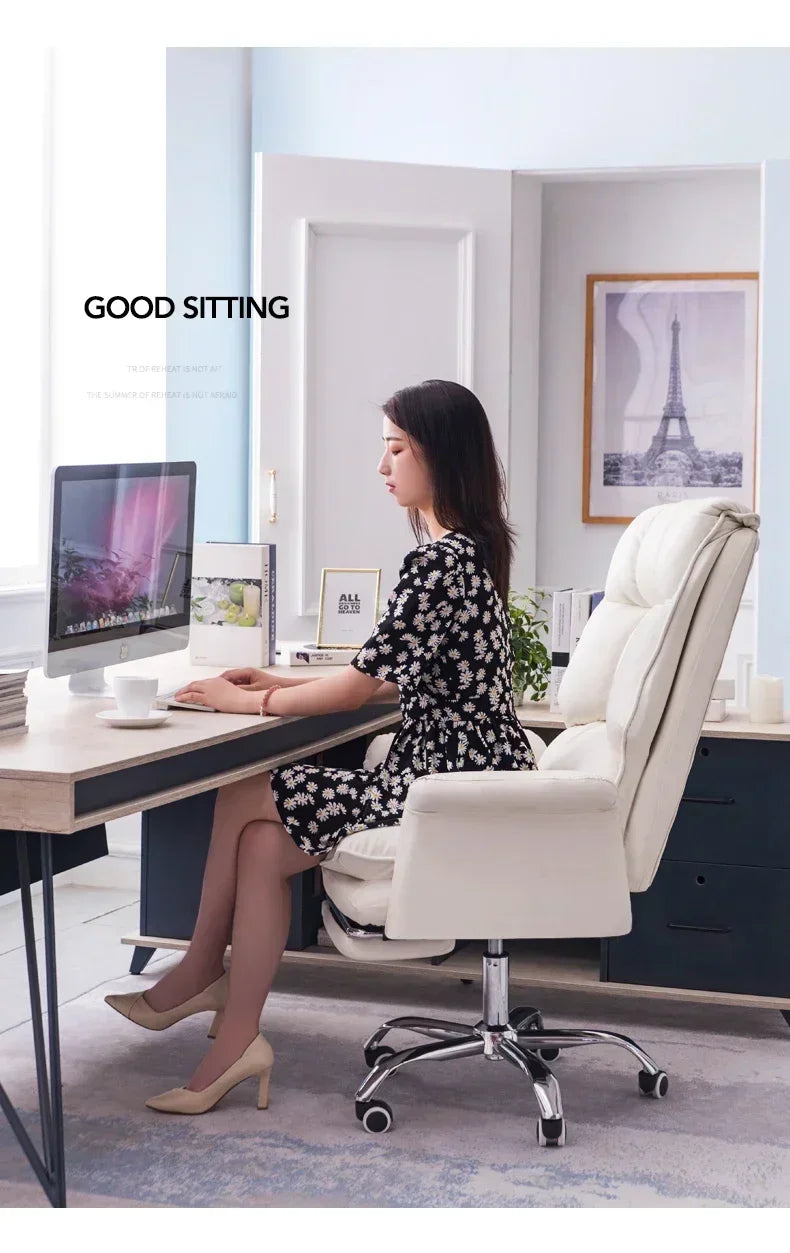 NEW PU Leather Office Chair Pink Gaming Chair Computer Swivel Gamer Live Ergonomic Chair Home Bedroom Sofa Armchairs Furniture